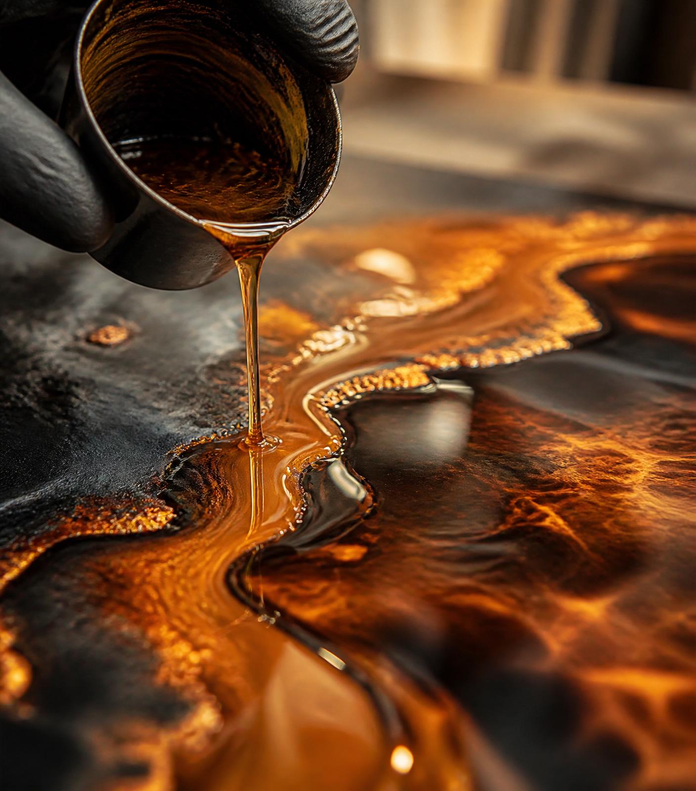Coulée de résine époxy — savoir-faire artisanal